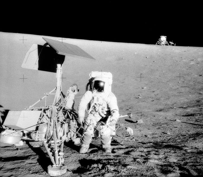 A câmera da Sureyour 3 foi trazida de volta para a Terra pelos astronautas da missão Apolo 12.