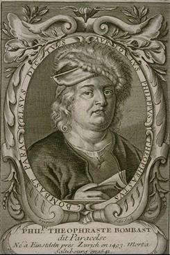 Phillipus Aureolus Theophrastus Bombastus von Hohenheim Paracelsus 1493-1541 Pseudônimo Paracelso ( superior a Celso medico romano) Considerado por muitos como um reformador do medicamento.