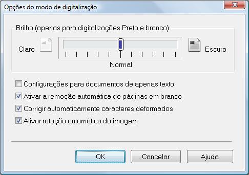 Usando o ScanSnap de várias formas (Windows) 2. Clique o botão [Opção] da guia [Digitalização]. A janela [Opções do modo de digitalização] será exibida. 3.