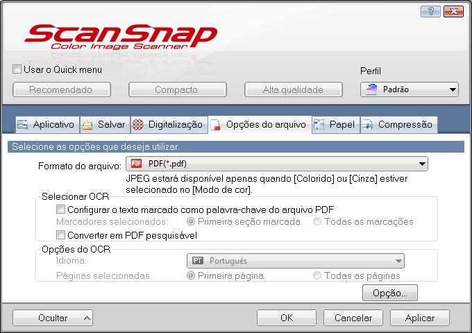 Usando o ScanSnap de várias formas (Windows) Configurando Senhas de abertura do documento para arquivos PDF Senhas de abertura podem ser configuradas ao salvar as imagens digitalizadas em arquivos
