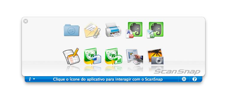 Configurando o ScanSnap Manager (Mac OS) Os programas serão exibidos na ordem