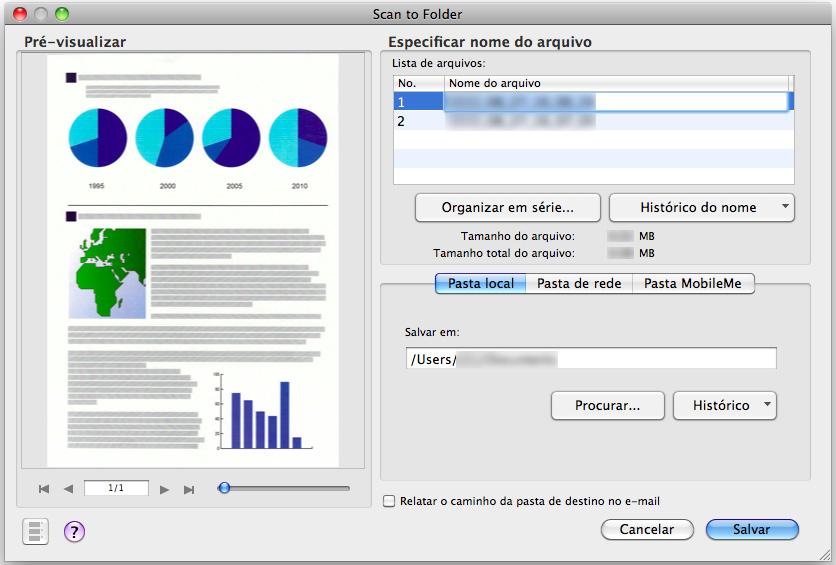 Ações (Mac OS) 5. Carregue o documento no ScanSnap. Para maiores detalhes sobre como carregar os documentos, consulte a seção "Como carregar documentos" (página 31). 6.