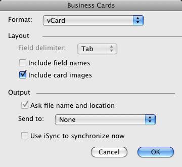 Ações (Mac OS) Usando a agenda de endereços no Cardiris Para registrar os caracteres reconhecidos dos cartões