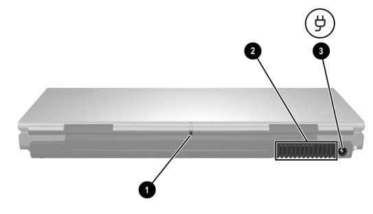 Identificação de componentes Componentes do painel posterior Componente 1 Luz da comunicação sem fios (somente alguns modelos)* 2 Abertura de arrefecimento Descrição Acesa: um dispositivo sem fios