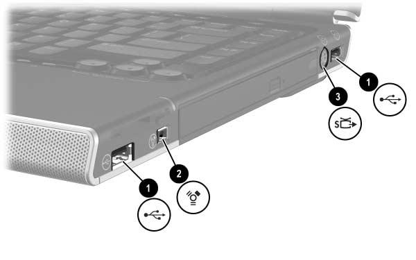 Identificação de componentes Componentes da lateral direita Portas e tomadas Componente Descrição 1 Portas USB (2)* Ligam dispositivos USB opcionais.