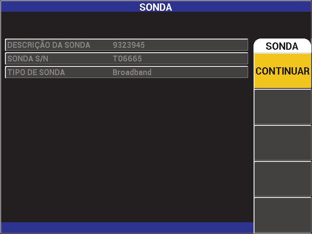 Neste menu, selecione a aplicação básica para configurar automaticamente do aparelho. As aplicações do BondMaster 600 foram projetadas para configuração rápida do aparelho.