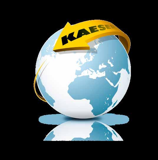 O mundo é a nossa casa Por ser um dos maiores fabricantes de compressores e sistemas de do mundo, a KAESER COMPRES- SORES está representada em mais de 0 países através de uma abrangente rede de fi