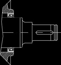 Projeto dos Mancais Os mancais são especialmente projetados para suportar as cargas radiais e axiais a qual a ponta de eixo destes motores é submetida.
