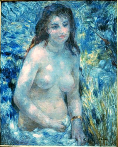 Torso Efeito de Sol, Augusto Renoir, 1875-1876 O carácter espontâneo, vibrante e alegre da obra de Renoir, mesmo tratando um corpo nu como se fosse uma paisagem, confere a tela um resplendor de luz e