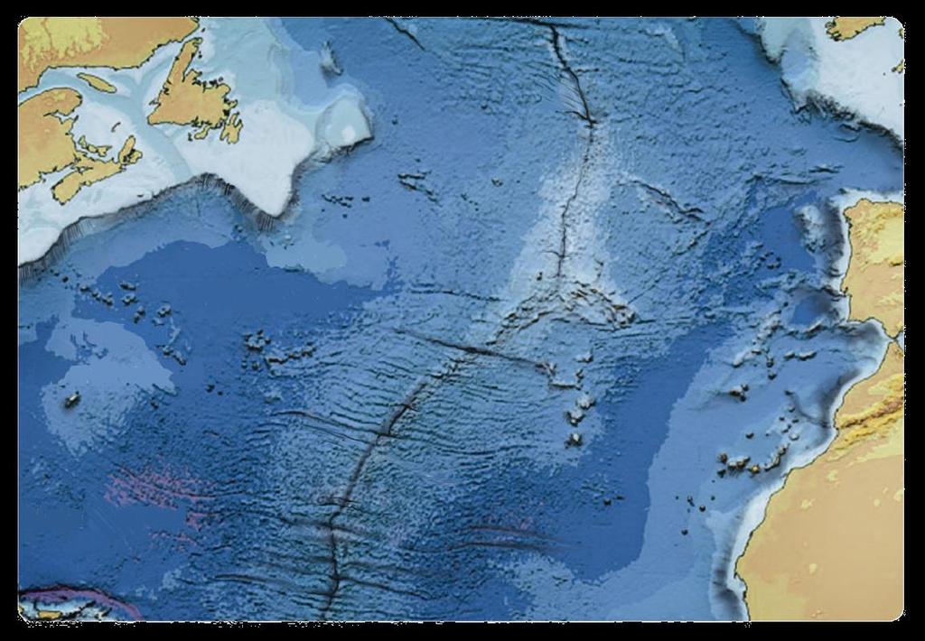 Formação da crusta oceânica e de cadeias de montanhas Continente?? Plataforma continental Rifte?