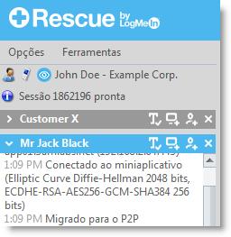 Comunicando-se com clientes Sobre o painel de Bate-papo do Console Técnico Use o painel de Bate-papo para se comunicar com os clientes durante as sessões ativas.