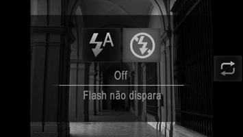 Funcionalidades Práticas, Comuns Desactivar o Flash Fotografias Prepare a câmara para o disparo sem o flash, conforme exemplificado em seguida. Configure a definição. Toque em, toque em!