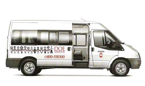 Serviço de van weboffice.macronetwork.com.br A Fundação Pró-Sangue disponibiliza uma van para grupos de no mínimo 10 e no máximo 15 pessoas.