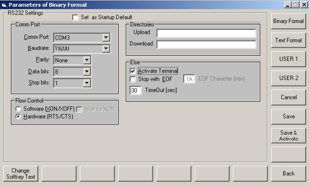 2. Transmitir os dados do PC para o SINUMERIK Para transmitir os dados execute o software WinPCIN e em seguida selecione a opção RS232 Config.