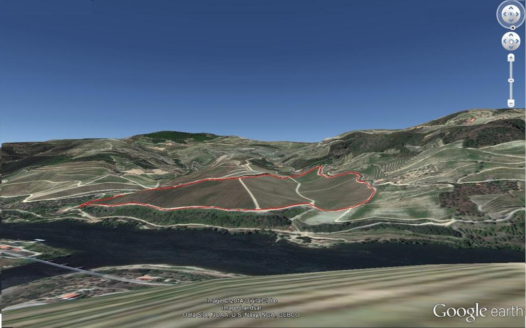 Área de estudo Vista simulada, através do