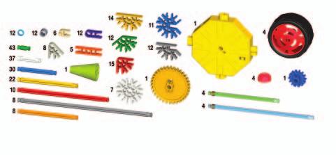 READY, SET, BUILD To begin your model, find the numbers. Each piece has its own shape and color. Just look at the picture, find the pieces in your set that match what you see, and snap them together.