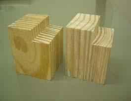 30:1-007 - seções de trabalho em função da orientação de corte da madeira: A) tangencialmente aos