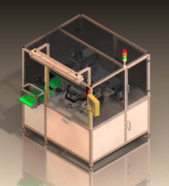 Sistema de manipulação para movimentação dos componentes, realização da colagem e extracção do conjunto.