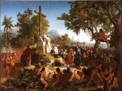 VÍTOR MEIRELLES Primeira Missa no Brasil, 1866,óleo sobre tela,