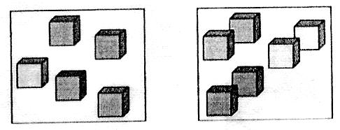5- Observe estes cubos: Assinale a expressão que indica o total de cubos e calcule seu valor: a) ( 5 + 3) x 2 c) 5 x 2 + 3 e) 5 x ( 3 + 2 ) b) 5 + 3 x 2 d) 2 + 5 x 3 f) 3 x ( 5 + 2 ) 6- Faça