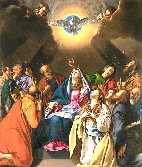 Zelosa, temente, fiel, ela assume o papel de Mãe da Igreja permanecendo unida aos apóstolos no Cenáculo, na efusão do Espírito Santo.