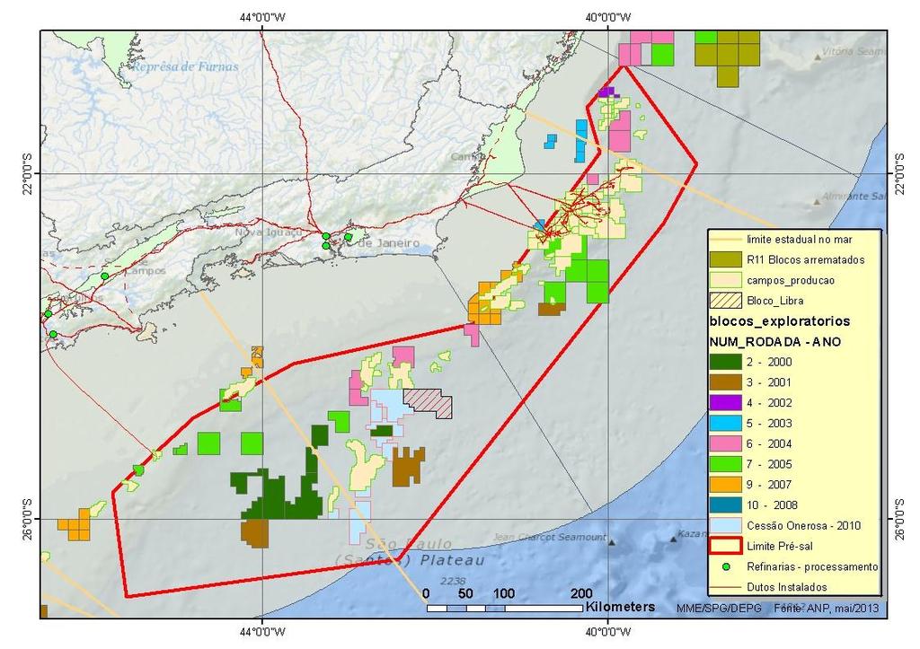 Descobertas de O&G no Pré-Sal 6 Área