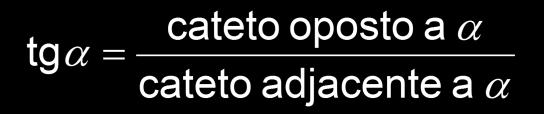 Trt-se d rzão entre os ctetos opostos e os respectivos ctetos djcentes o ângulo.