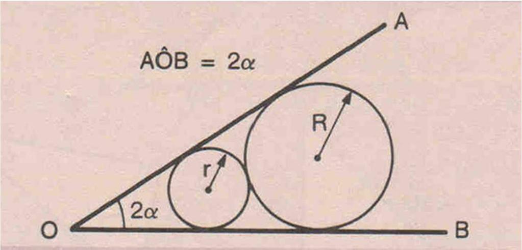 1.1. Seno, cosseno e tangente de um ângulo agudo Exercício 4: Na figura abaixo, as circunferências são tangentes entre