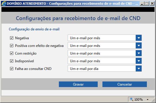 seja notificado por e-mail. Ao lado desse campo você pode selecionar se o usuário receberá notificações dos trâmites de todos os usuários ou somente os que o usuário seja o responsável; 8.