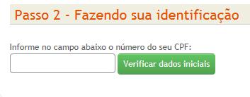 4 5 Passo 2: Digite o número do seu CPF e clique em Verificar dados iniciais.