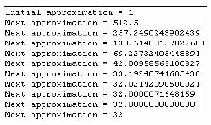 Algoritmo para Raiz Quadrada Algoritmo de Newton para calcular raiz quadrada de N: 1. Comece com a raiz inicial 1. 2.
