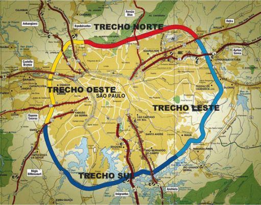 Case: Trecho Sul - Rodoanel Mário Covas Análise de Riscos no Transporte Rodoviário de Produtos Perigosos Trecho Sul Rodoanel Mário Covas out/2004 Fonte: EIA/RIMA: Programa