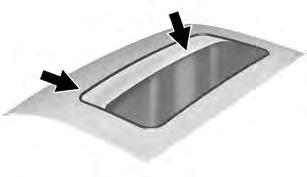 Abrir/fechar : Pressione e segure a parte dianteira ou traseira do interruptor (1) para abrir ou fechar o teto solar.