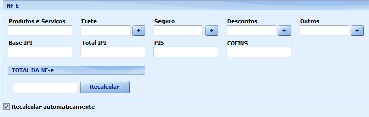 Aba: PAGAMENTO Quadro: DADOS DO PAGAMENTO Permite inserir dados sobre a fatura da Venda ou Ordem de Serviço na NF-e.