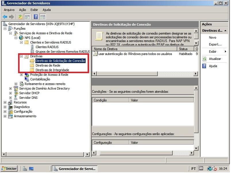 Figura 18: Configução de Diretivas do NPS O passo final é configurar as diretivas do NPS de acordo com a sua infraestrutura. 6. Conclusão O padrão 802.