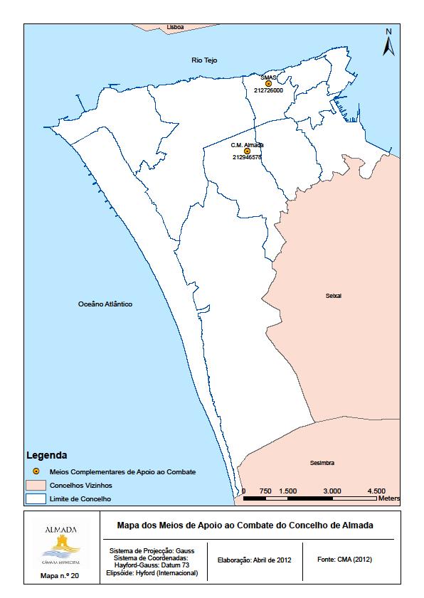 Anexo XV - Mapa dos Meios de Apoio ao Combate do