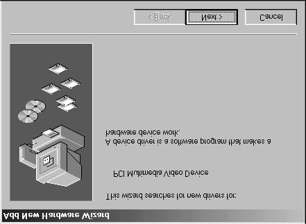 3.2 Windows 98 1. Inicie o Windows. 2. O Windows irá detectar automaticamente a Voodoo Dragon 2 e pedir um controlador. É apresentado um ecrã idêntico ao da Figura 4.