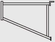 triangulares fabricados em aço galvanizado.