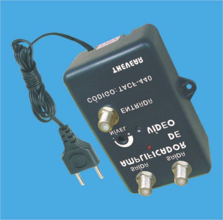 fechado de TV, videocassetes, filmadoras, etc. Fig. 3 - Amplificador de vídeo 3 saídas - cód. TACF-400 Fig. 4 - Amplificador de vídeo - cód. TACF-40 Fig. 5 - Amplificador de vídeo saídas - cód.