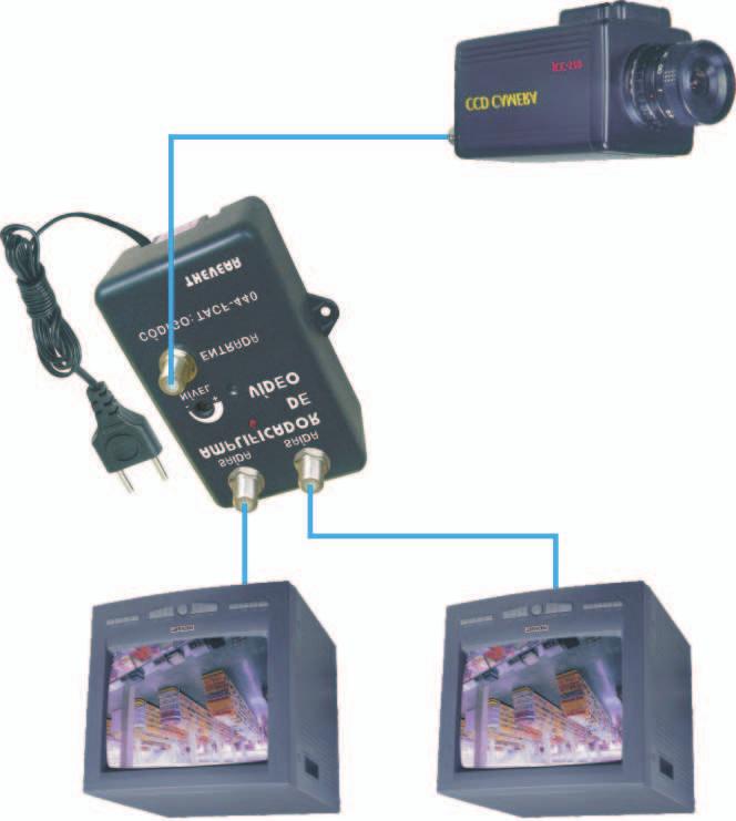 TACF-400, foi especialmente projetado para dividir sinal de vídeo, podendo também ser utilizado para recuperar pequenas perdas causadas por curtos comprimentos de cabos coaxiais.