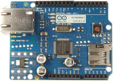 Arduino Ethernet Shield O Shield permite que Arduino conecte-se à internet.