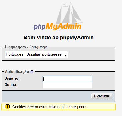 Trabalho 5 - phpmyadmin O phpmyadmin é um programa de computador desenvolvido em PHP para administração do MySQL pela Internet.