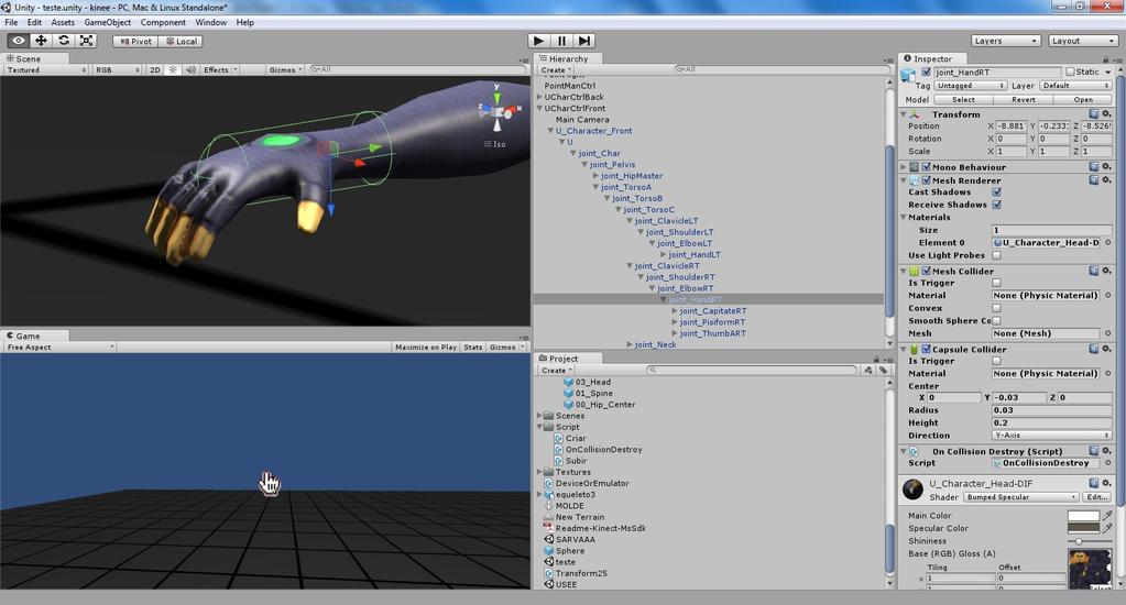 das de views, sendo que cada um atende um propósito diferente. A figura 1 demonstra uma interface do Unity3D. Figura 1. Exemplo de interface do Unity 3D.