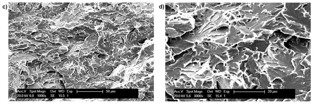 Esta absorveu energia média de 30 J e se mostrou semelhante à obtida no trabalho de Silva et al, (2009), que utilizou mesmo metal de base e metal de adição similar ao desta junta.