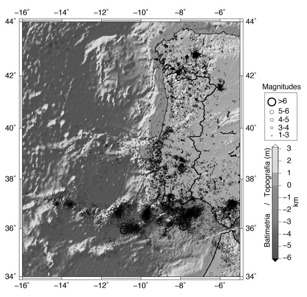 Fontes sísmicas ao longo da fronteira de placas tectónicas entre os Açores e a Argélia 759 Figura 6.
