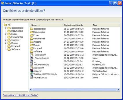 Powered by TCPDF (www.tcpdf.org) Com esta drive encriptada pelo BitLocker e em utilização no Windows XP ou no Vista, somente poderá copiar e ler os ficheiros que estão na pen.