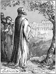 A Figueira sem Frutos THE BARREN FIG-TREE. Fonte: Project Gutenberg's Mother Stories from the New Testament, by Anonymous Jesus saiu da cidade, indo para Betânia, onde pernoitou.