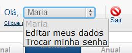 8 ACESSO RÁPIDO E LOGOFF Clicando em seu nome, você