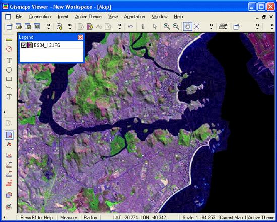 jpg No menu View (Visualizar) há vários comandos para manipular as imagens de satélite.