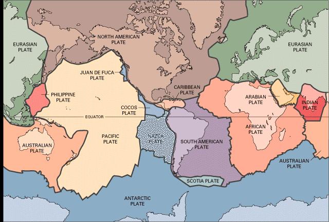 A camada superficial da Terra está dividida em